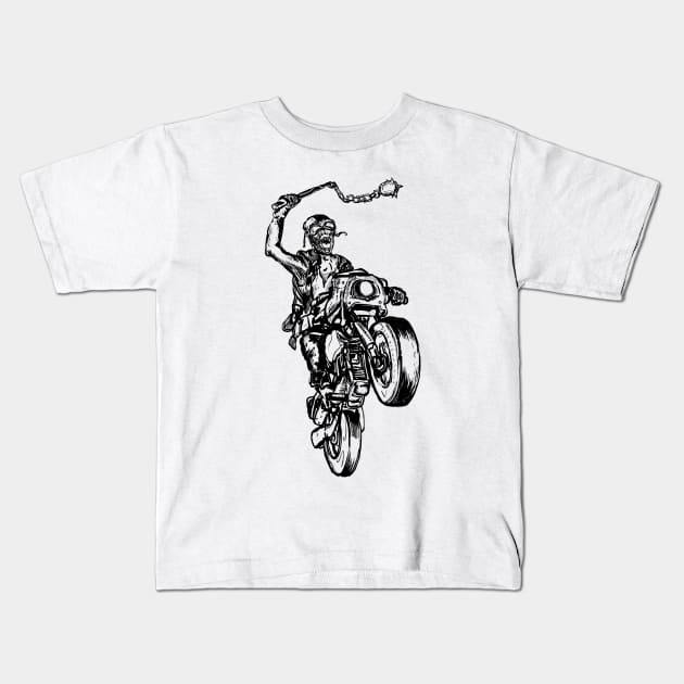 Rider in battle 3 Kids T-Shirt by emalandia